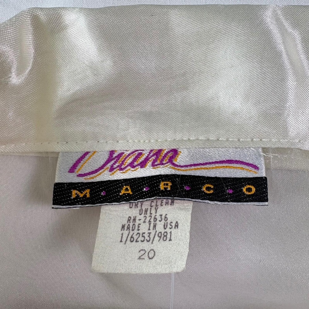 NWT Vintage Diana Marco Sheer Organza Top 20 90s Boxy‎ Ethereal Club Avant Garde - Picture 7 of 8